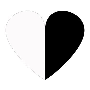 black and white heart icon on white background. flat style. black and white heart icon for your web site design, logo, app, UI. heart symbol. 