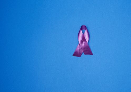 purple ribbon as a symbol of early research and disease control, Alzheimer's disease, cystic fibrosis, lupus, pancreatic cancer, sarcoidosis