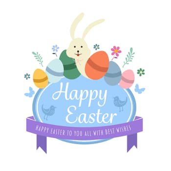 Digitally generated Happy Easter greeting vector