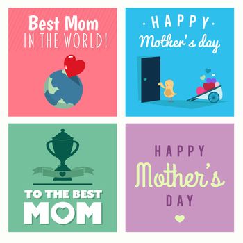 Digitally generated Mothers day vectors