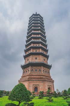 Buddhist Pagoda Bai Dinh Temple, Vietnam Asia. Ninh Binh, Vietnam