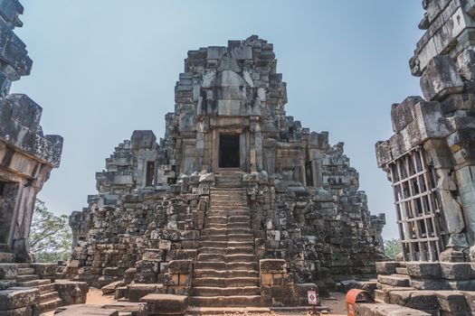 Ancient Angkor Wat Ruins Panorama. East Baray. Siem Reap, Cambodia 