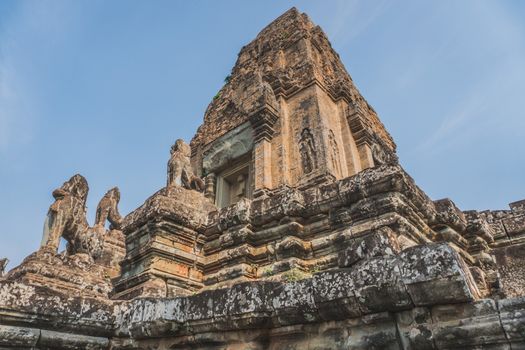 Ancient Angkor Wat Ruins Panorama. Pre Rup temple. Siem Reap, Cambodia