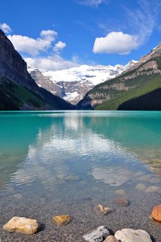 Scenic view of Lake Louise in Alberta Canada