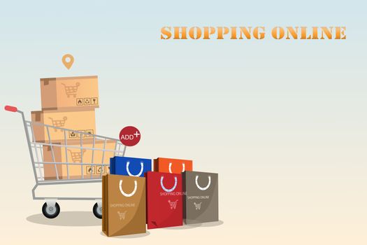 Vector of shopping online concept idea