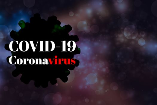 Abstract background of Coronavirus disease (COVID-19) causes respiratory illness (like the flu) with symptoms such as a cough, fever, and difficulty breathing for healthcare and medical concept
