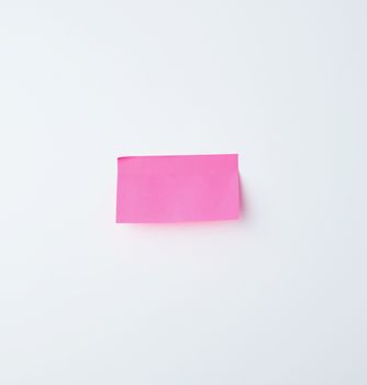 pink rectangular sticker on a white background, place for text