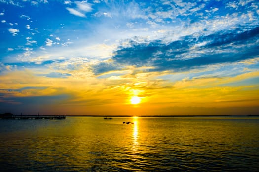 Sunset over the sea
