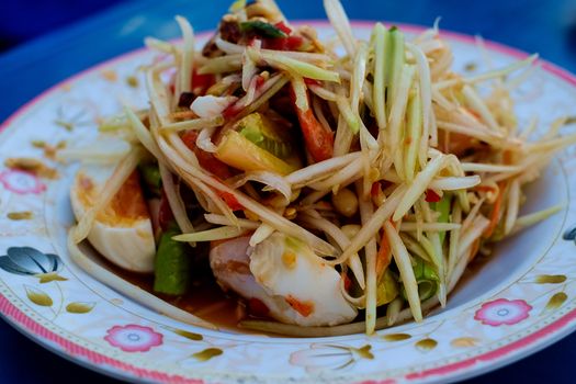 Thai Papaya Salad with Salted Egg