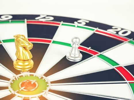 Gold Chess and dartboard.