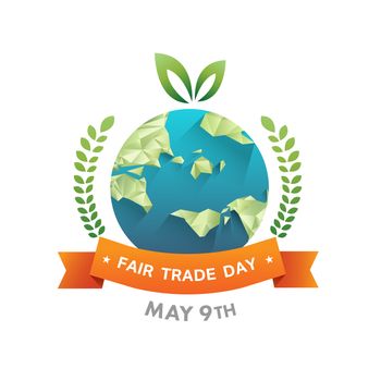 Digitally generated Fair Trade day vector