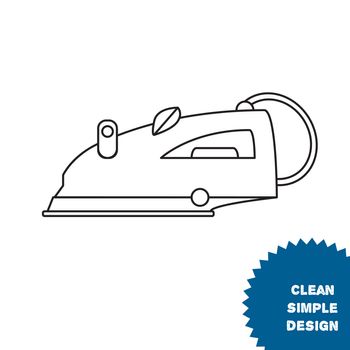Isolated steam iron icon. Modern vector illustration