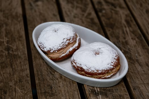 Close up of sugary donuts