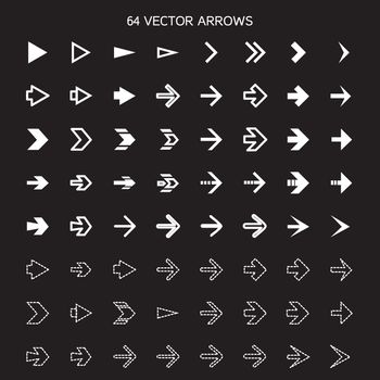 Isolated arrows set, undo and previous buttons. Vector