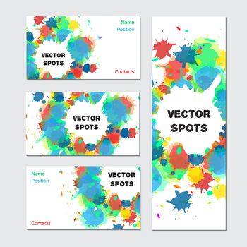 Art business card for creative, art and design company. Vector