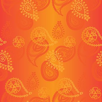 Seamless indian pattern and asian ornament. Vector