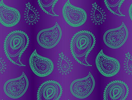 Seamless indian pattern and asian ornament. Vector