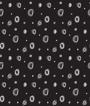 Hand drawn seamless pattern, scribble style. Vector