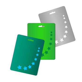 Starry business cards set illustration. Stars. Vector