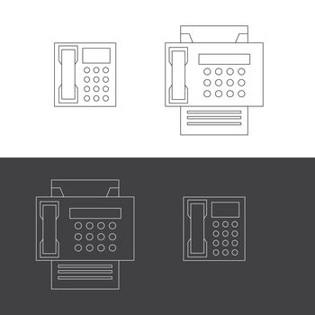 Telephone and fax vector icons in eps
