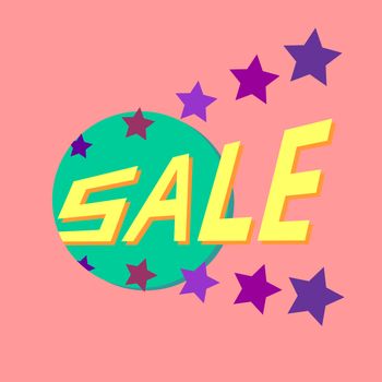 Colorful banner for discounts and advertising sales