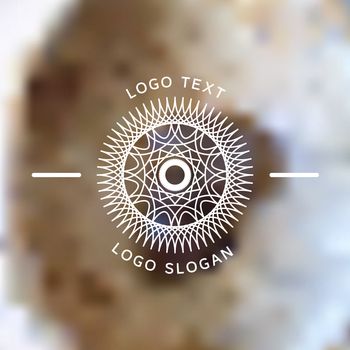 Vector logo with blurred background, abstract symbol