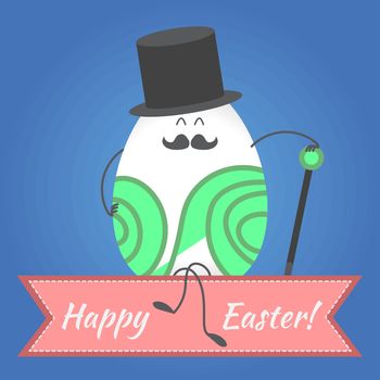 Happy easter, vector happy eggs in eps