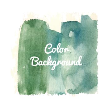 Bright abstract template with watercolor spot and splatter in vector