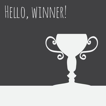 Champion cup icon or logo, winner goblet
