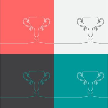 Champion cup icons or logo, sport symbol