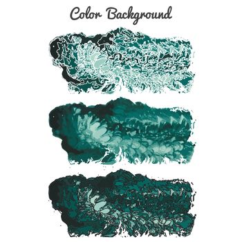 Bright abstract template with watercolor spot and splatter in vector