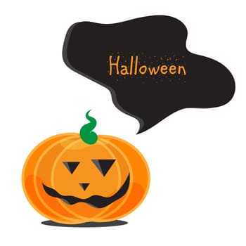 Halloween emotional pumpkins set. Template for banner. Vector