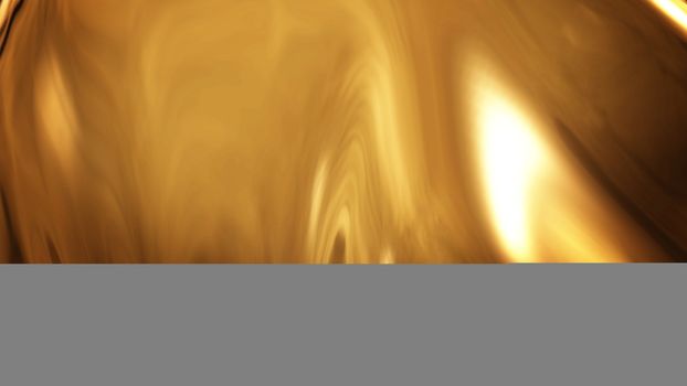 Abstract golden liquid smooth background with waves luxury. 3d illustration