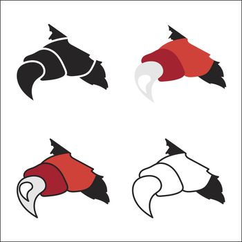 Vector monsters or dragon claws in crack