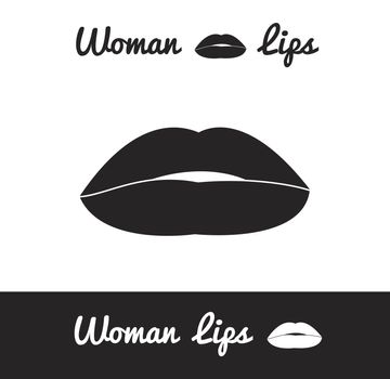 Vector lips logo or icon in eps