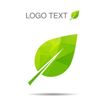 Vector ecology logo or icon in eps, nature logotype
