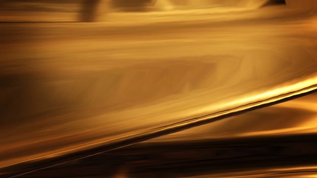 Abstract golden liquid smooth background with waves luxury. 3d illustration