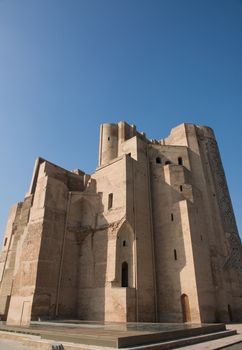 Great portal Ak-Saray - White Palace of Amir Timur, Uzbekistan, Shahrisabz. Ancient architecture of Central Asia