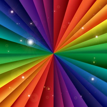 Bright vector rainbow celebration holiday banner, vector background