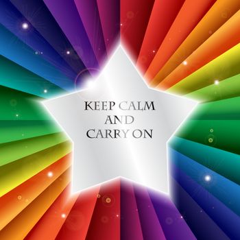Bright vector rainbow celebration holiday banner, vector background, keep calm and carry on