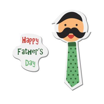 Happy Fathers Day sticker with happy father
