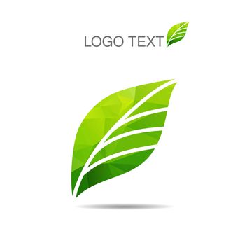 Vector ecology logo or icon in eps, nature logotype