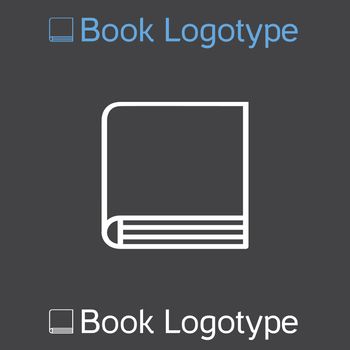 Vector icon of book, school symbol, book logo