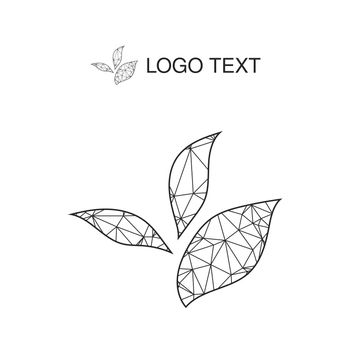Vector ecology logo or icon in eps, nature logotype