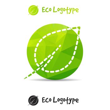 Vector ecology logo or icon in eps, nature logotype