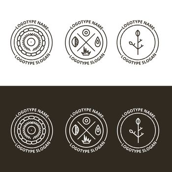 Vector set of nature and travelling logo in eps