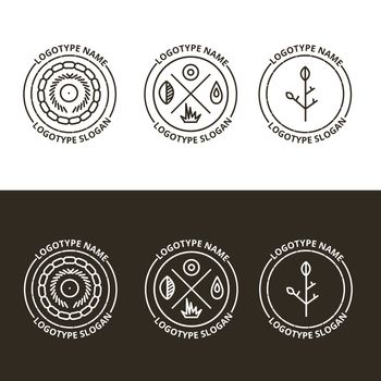 Vector set of nature and travelling logo in eps