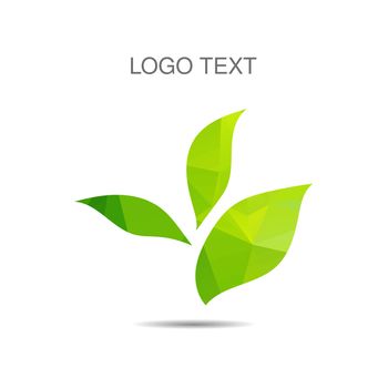 Vector ecology logo or icon in eps, nature logotype