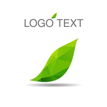 Vector ecology logo or icon in eps, nature logotype