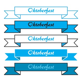 Oktoberfest simple banners in bavarian colors. Vector